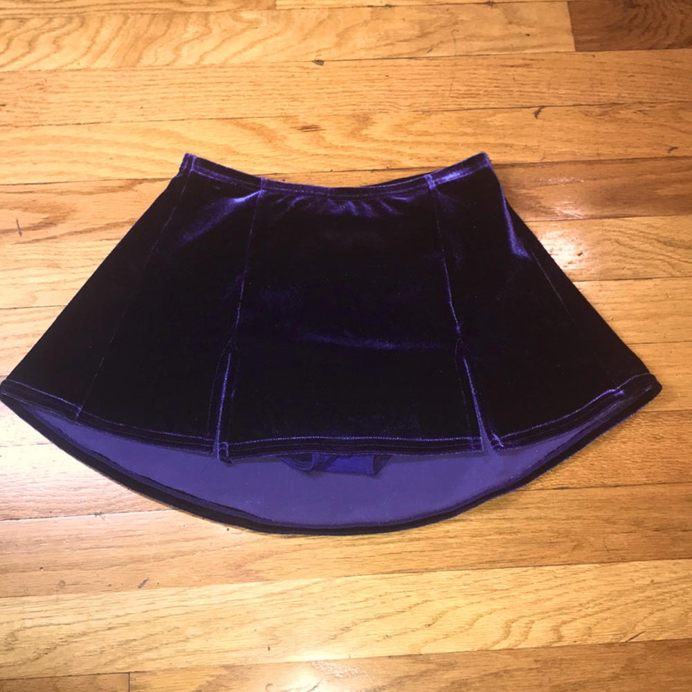 Mondor navy blue velour skater skirt size 12